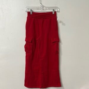 Kids Red Cargo Pants